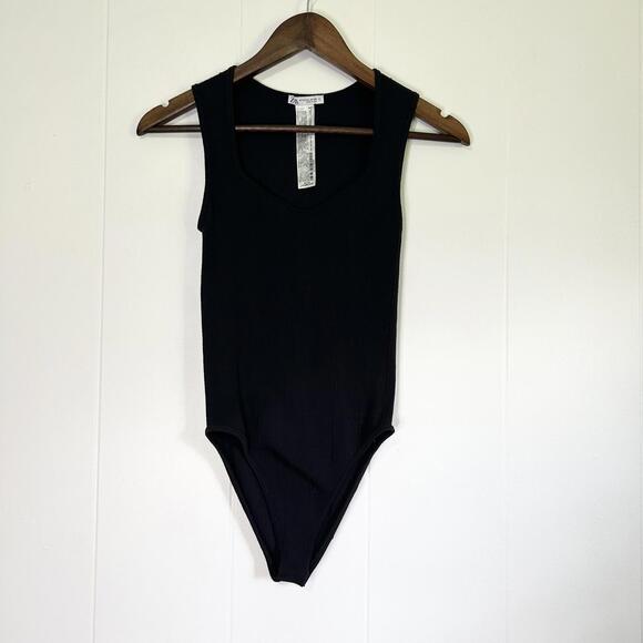 Zara Pants - Zara Black Sleeveless Fitted One Piece Bodysuit Women's Medium Large